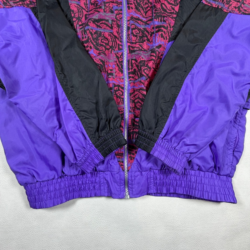 Vintage Nike Windbreaker Jacket Purple Pink Abstract 90s Retro Womens Small - Picture 7 of 14